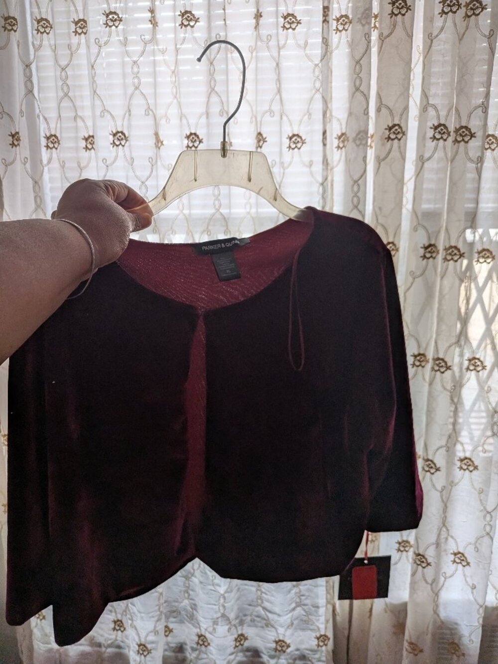 Parker and Quinn Burgundy Evening Jacket